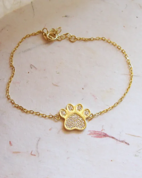 Bracciale zampetta cane in Argento 925