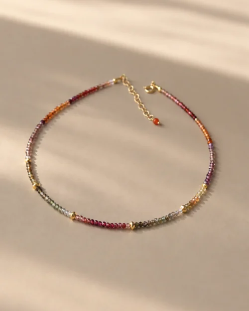 Collana girocollo Tundra con Zaffiri multicolor