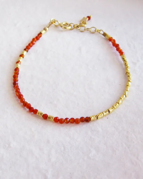 Bracciale Altair in Argento 925 con pietre di Corniola