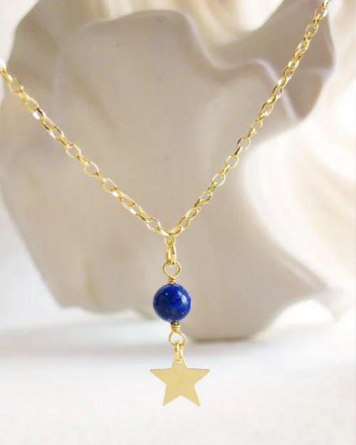 Collana Stellina in Argento 925 con Lapislazzuli