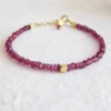 Bracciale in Argento 925 con pietre di Granato rodolite