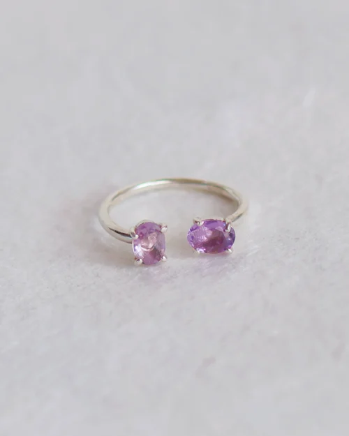 Anello doppia gemma in Argento 925