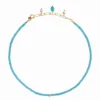 Girocollo in argento 925 con rondelle di Apatite blu e perle di fiume | Infinity look