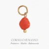 Mini charm con sassolino di Corallo naturale del Mediterraneo