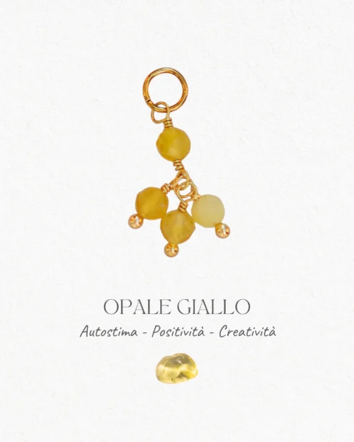 Charm con grappolino di Opale Giallo naturale