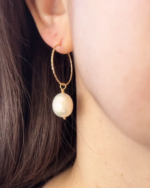 Orecchini in argento 925 con perle di fiume naturali