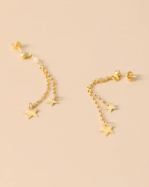 Orecchini Polvere di Stelle in Argento 925 con pietre naturali di Pietra di Luna