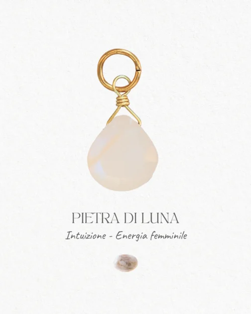 Charm con Pietra di Luna naturale