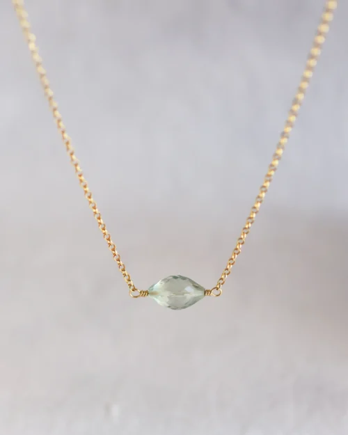 Girocollo in Argento 925 con Prasiolite